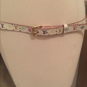 🎀SOLD🎀 LOUIS VUITTON MONOGRAM WHITE BELT 95/36.